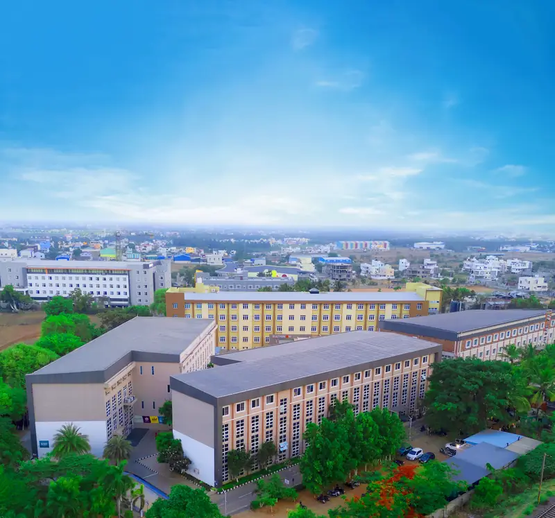 Rathinam Global University academic buildings seen from above