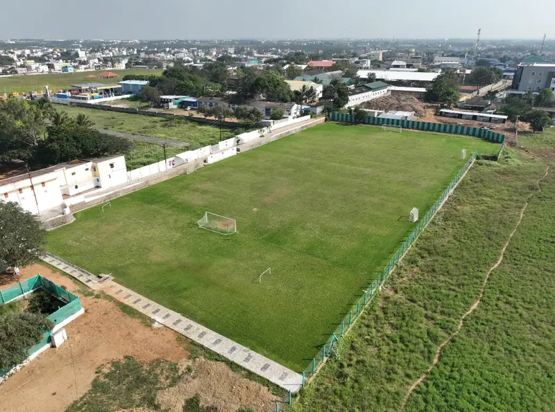 Campus football ground at Rathinam Global University